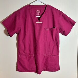 IguanaMed‎ XS Scrub Top Short Sleeve Uniform Doctor Nurse Rose Pink